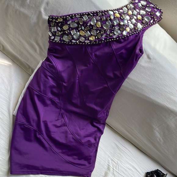 Bebe Cocktail Dress 💜 Size XS-S - Picture 10 of 12